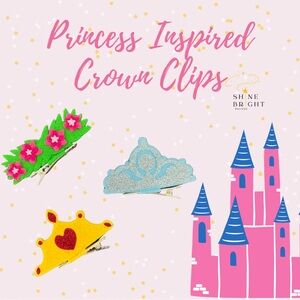 Shine Bright Princess Inspired Crown Clips